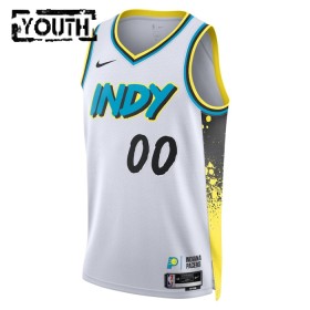 Dres Indiana Pacers Prilagođeni Nike 2024-25 City Edition Bijela Swingman - Dječji